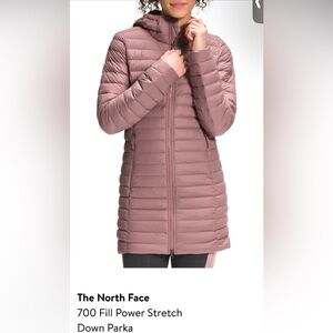 The North Face Women’s 700 Fill Down Stretch Parka. Twilight Mauve size S